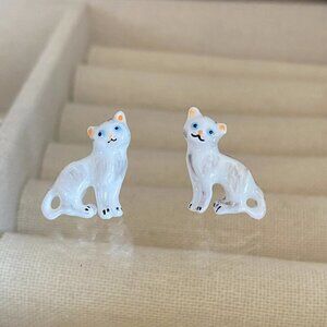 Les NEREIDES KITTY HANDPAINTED earrings